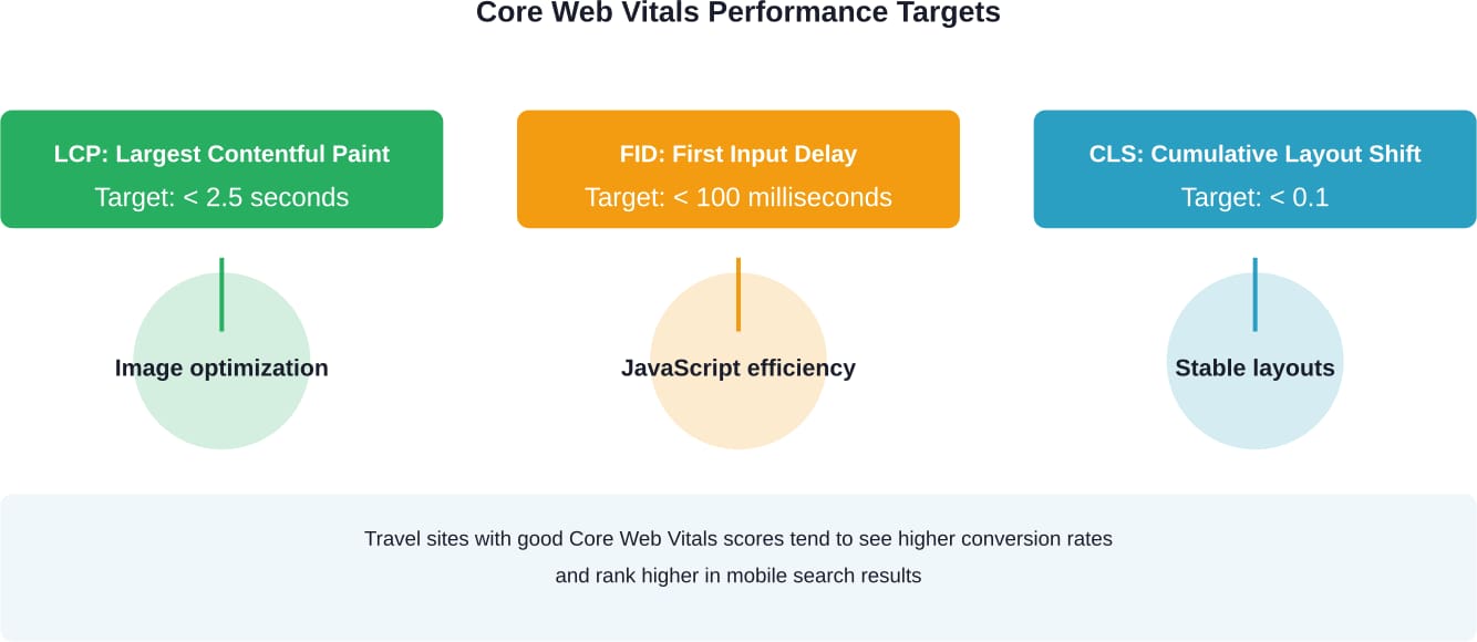 De prestatiebenchmarks van Web Vitals en hun invloed op de ranking van reiswebsites