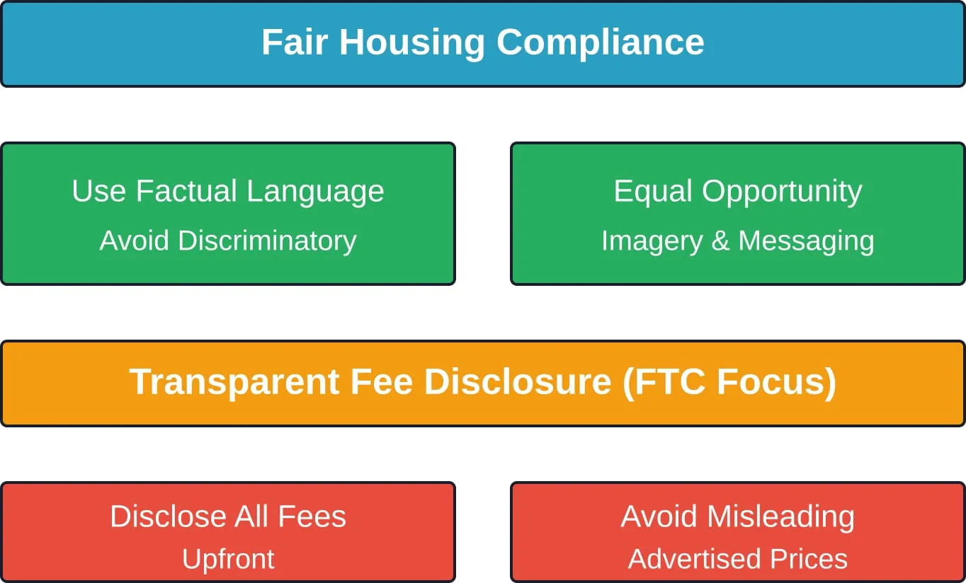 Core compliance requirements for ethical property management marketing in 2026.